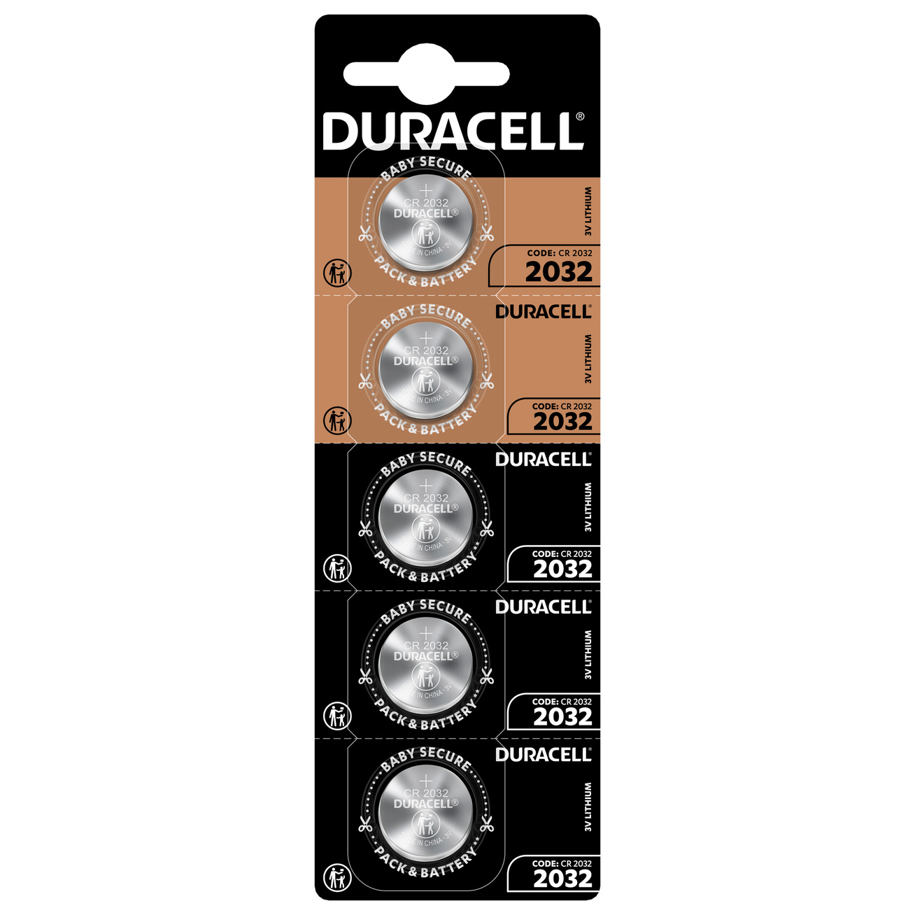 Duracell Batterie Knopfzelle CR2032 3.0V Lithium 5St.