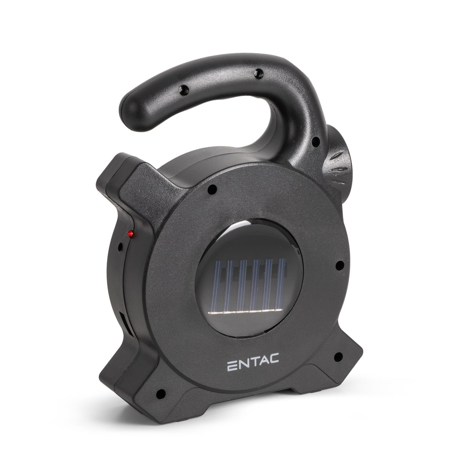 Entac LED Arbeitsleuchte Solar mit Powerbank LED