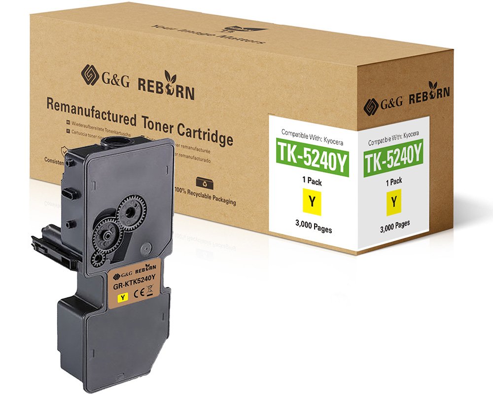 G&G Reborn-Toner kompatibel mit Kyocera TK-5240Y
