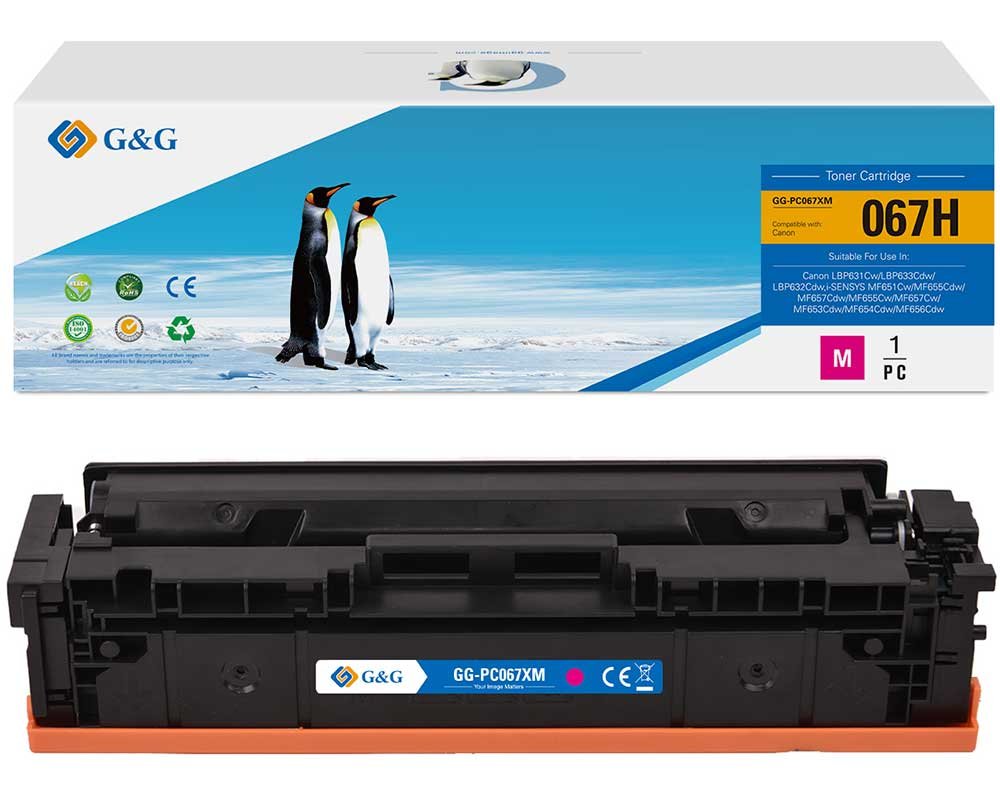 G&G XL-Toner kompatibel zu Canon 067H magenta Toner Canon
