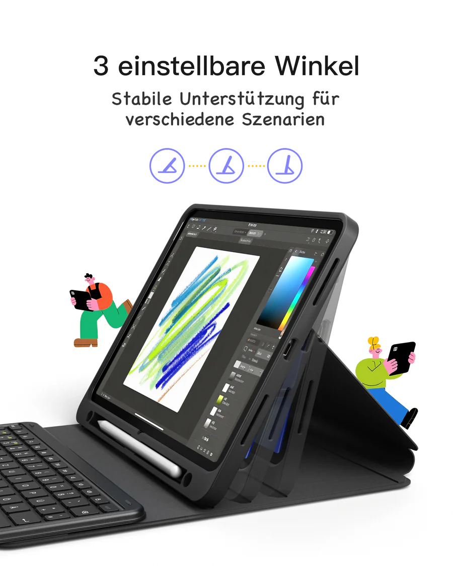 inateck N0001 Black Bluetooth-Tastatur-Hülle für iPad 11