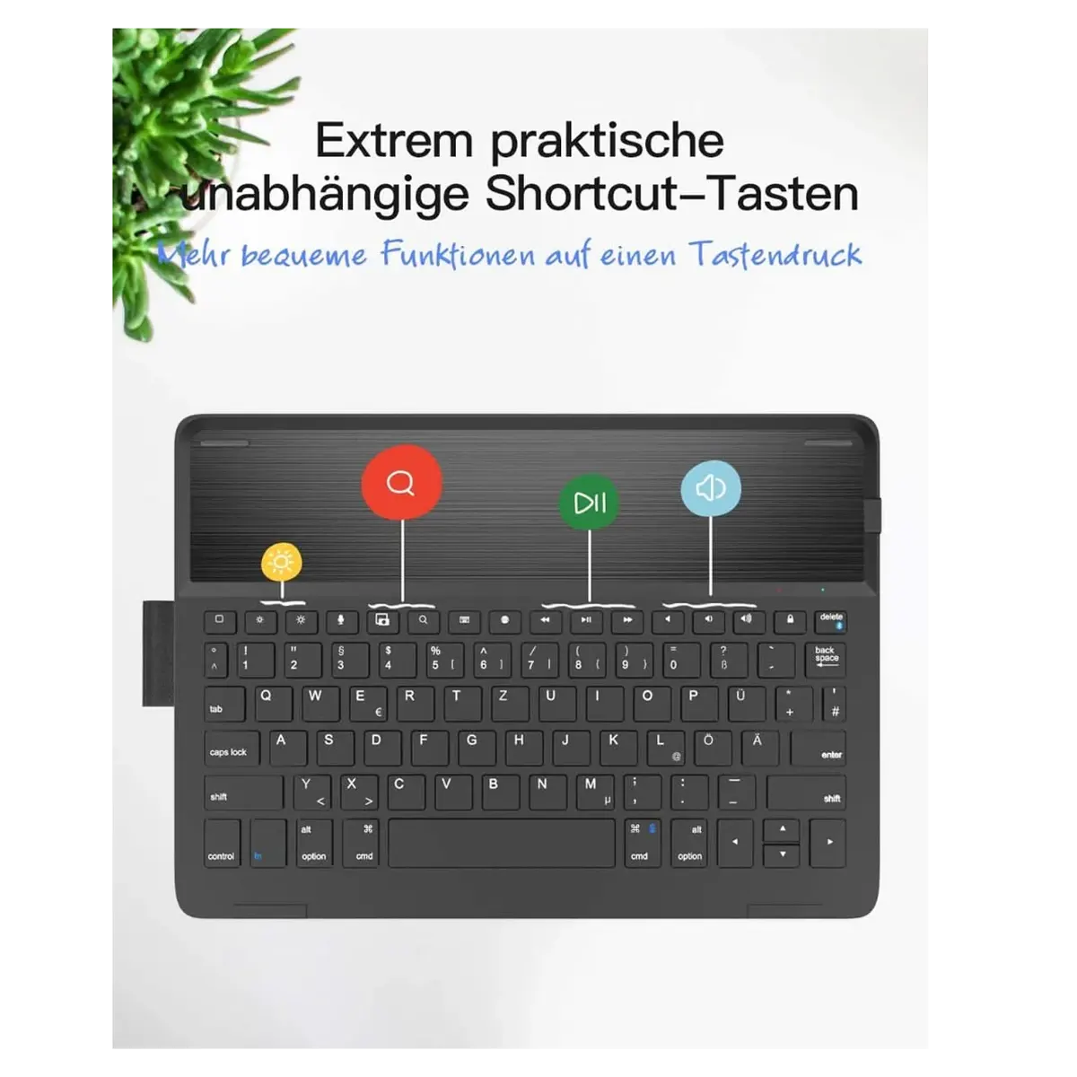 inateck Keyboard iPad 10,2/Pro 10,5 QWERTZ black Tablettaschen