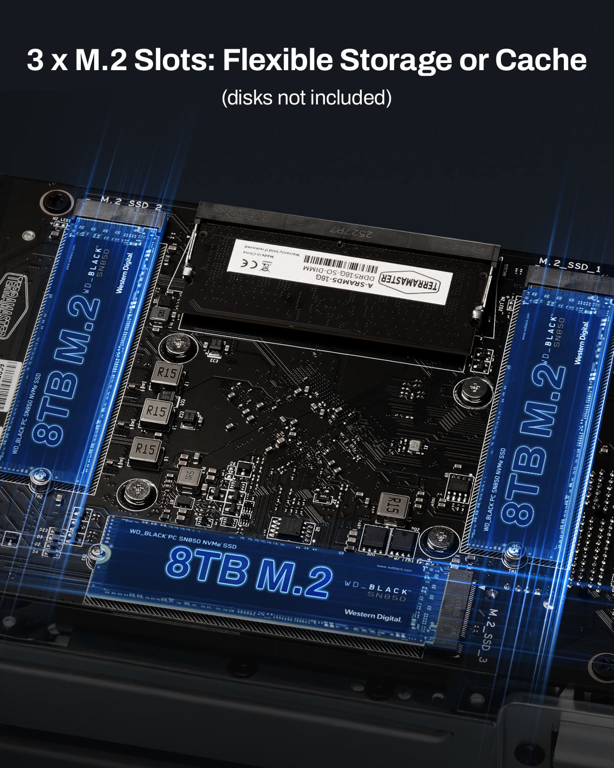 TERRAMASTER F4-425 PLUS(N95)4bay NAS 8GB DDR4(No Hard Drive)