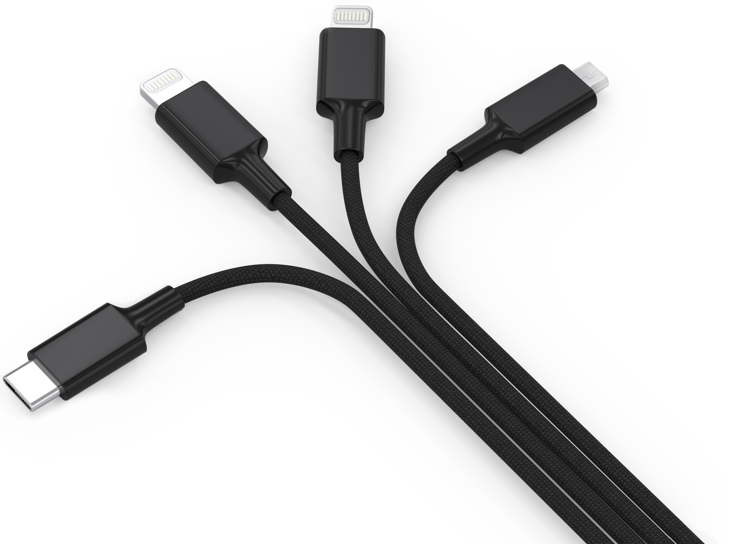smrter Hydra ELITE 6in1 Nylon-Ladekabel Typ Lightning, black retail Ladekabel