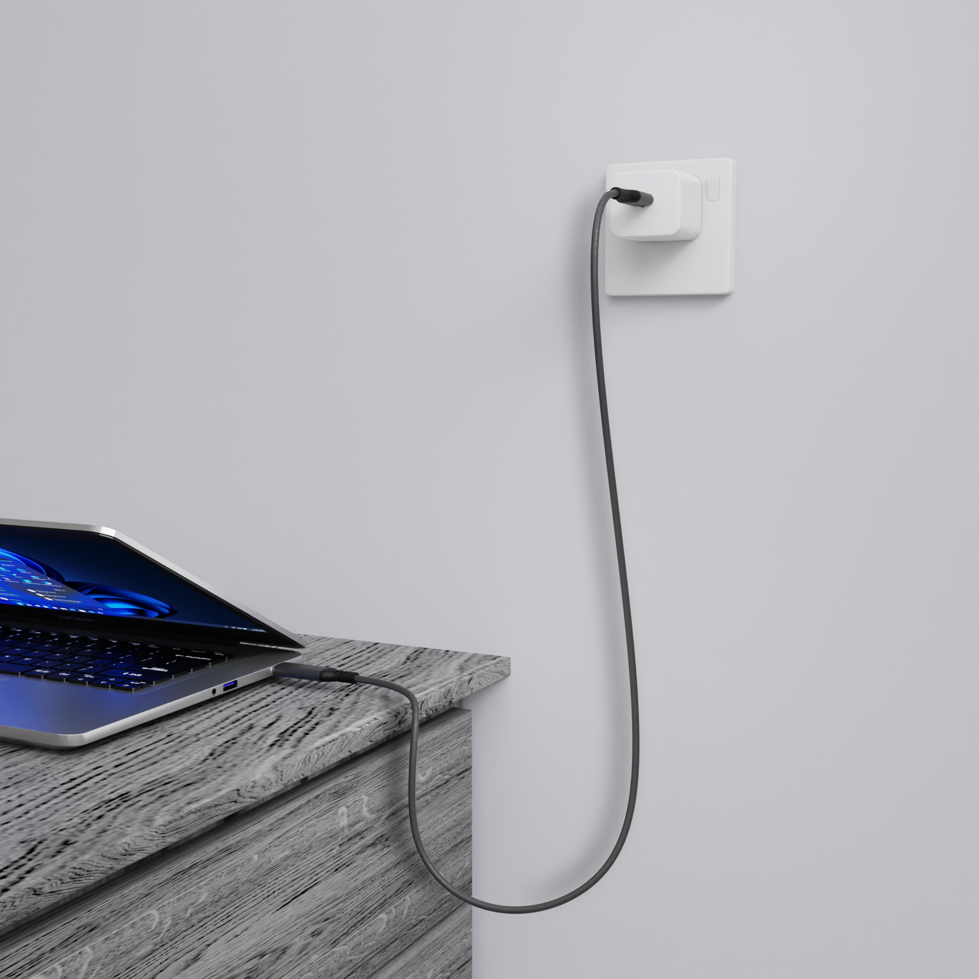 smrter SPEEDY 100 Daten-& Ladekabel 100W PD, USB-C, 200cm BK retail Ladekabel