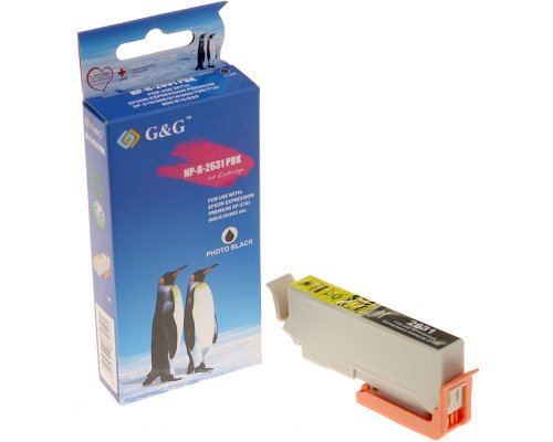 G&G Tinte komp. mit Epson 26XL/T2631/C13T26314012 XL-FotoBK Patronen Epson