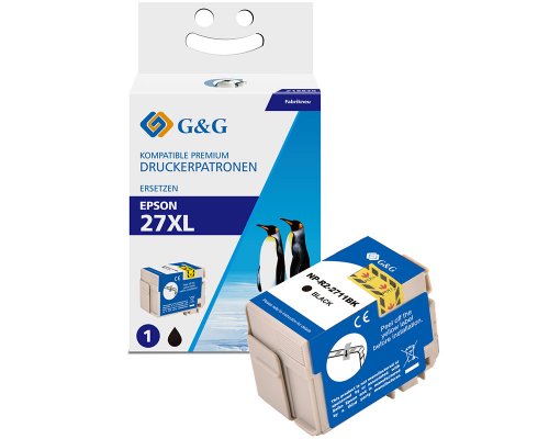 G&G Tinte kompatibel mit Epson 27XL/T2711/C13T27114012 BK