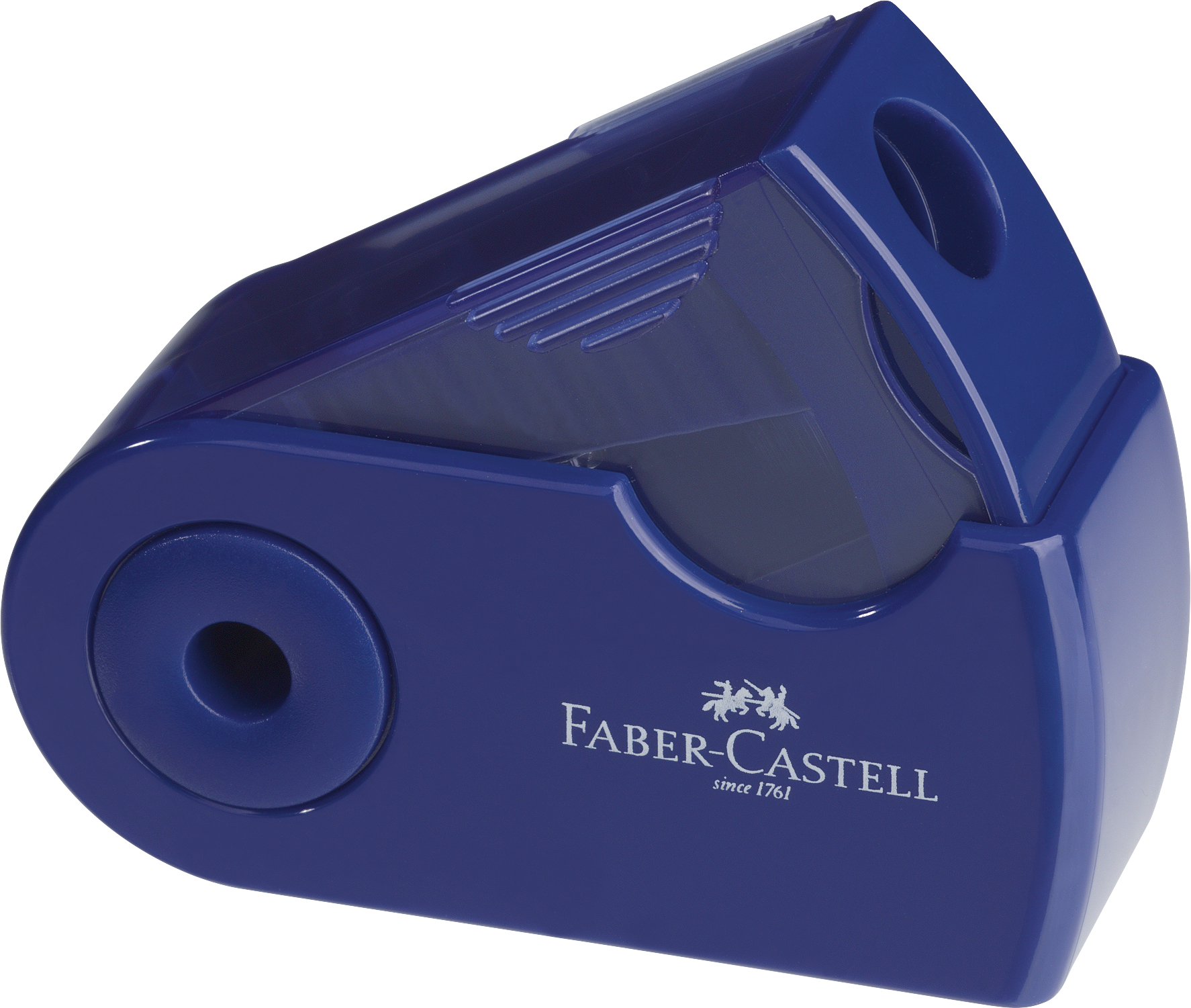 FABER-CASTELL Klappspitzdose Sleeve Mini rot/blau