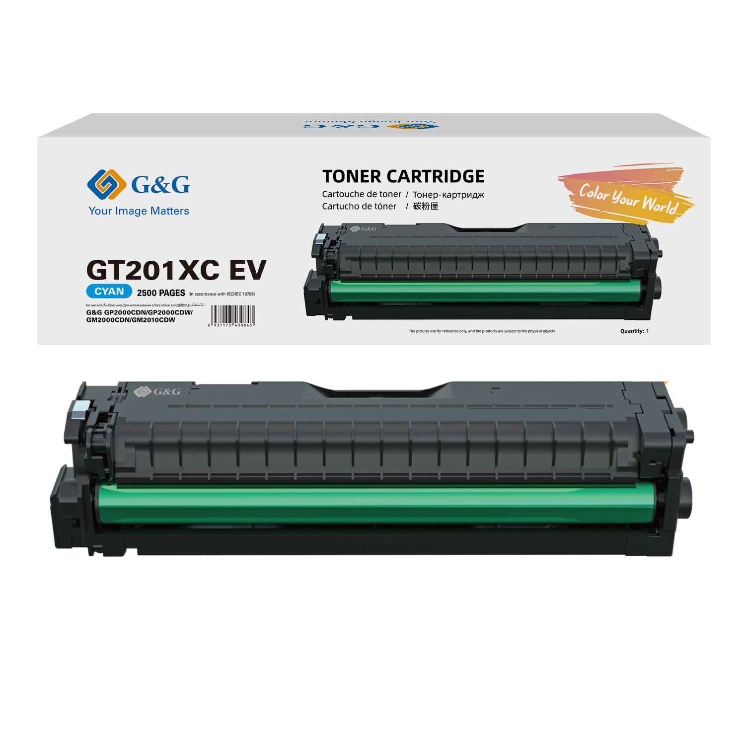 G&G XL-Toner GT201XCEV für G&G P2000CDW/P2010CDW Cyan