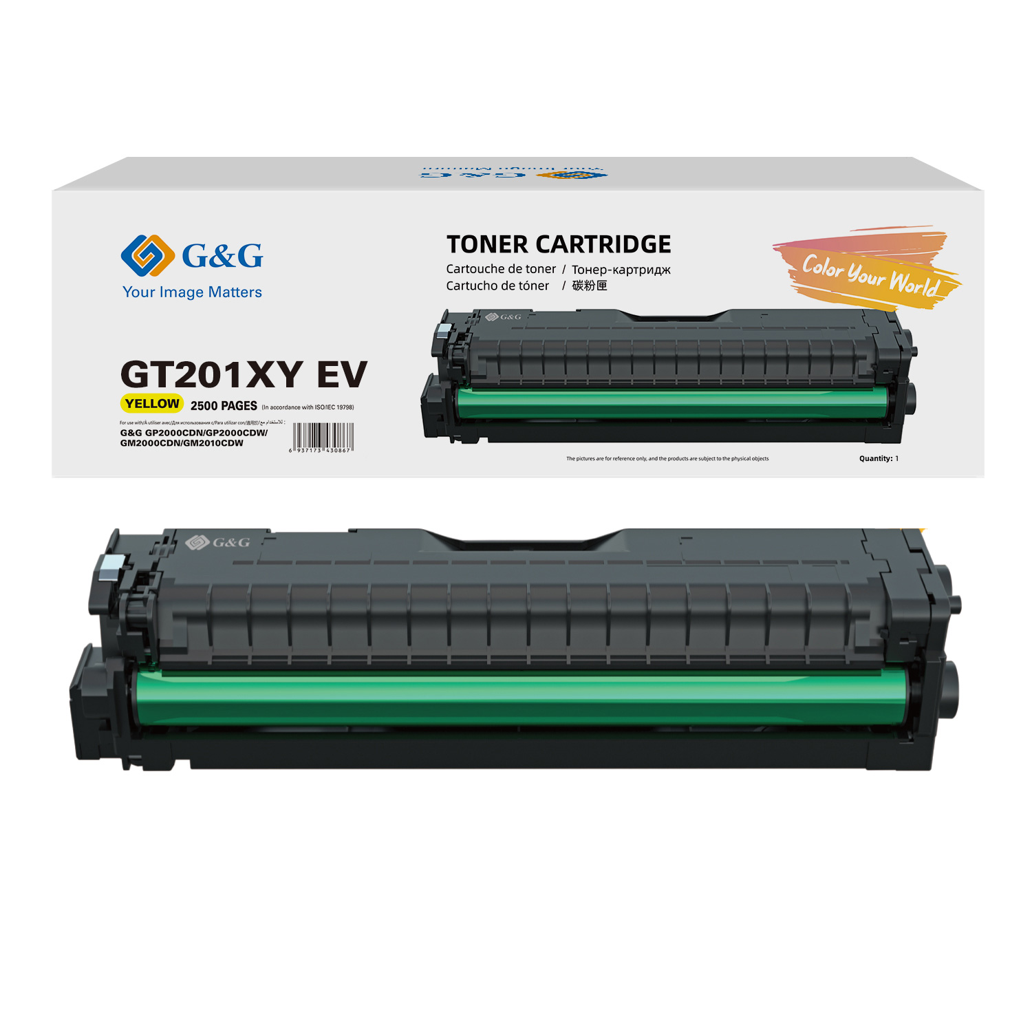 G&G XL-Toner GT201XYEV für G&G P2000CDW/P2010CDW Gelb