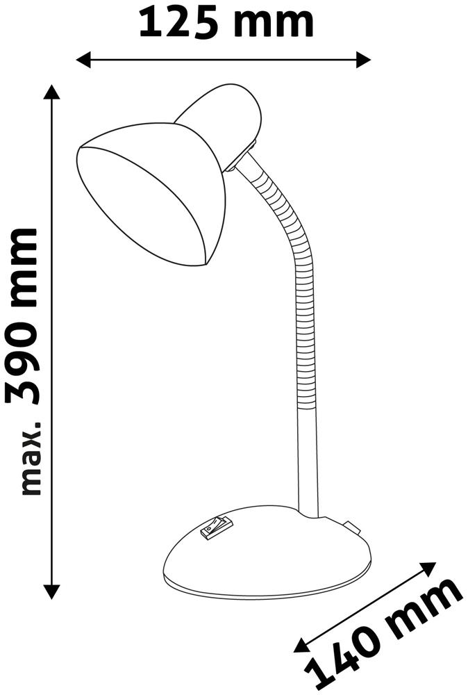 Avide Basic Tischleuchte Simple Gelb flexibler Schwanenhals Tischleuchten