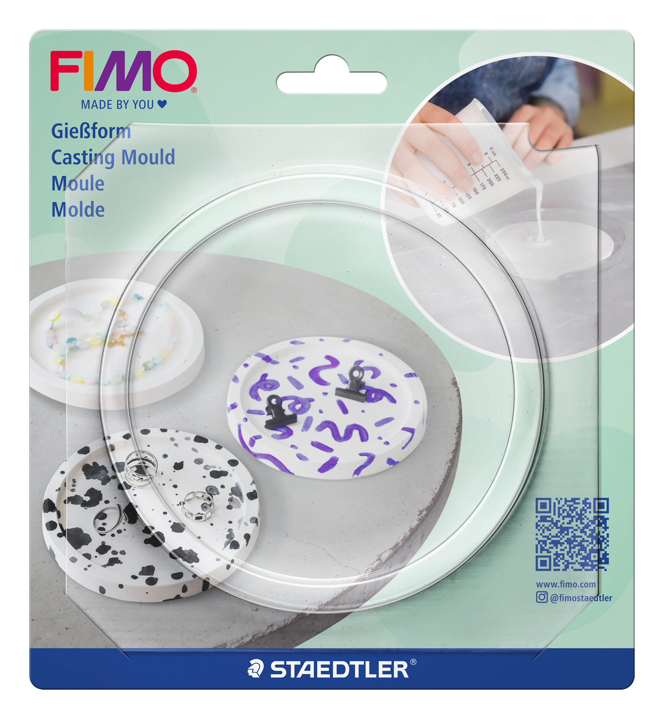 FIMO Gießform Schale kreis Modelliermassen