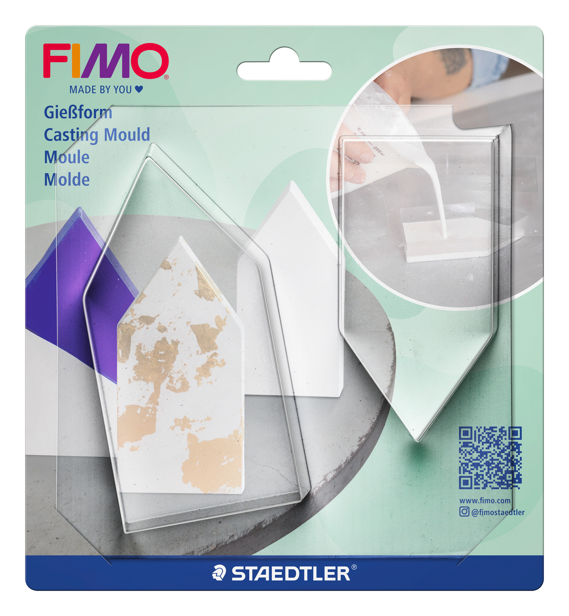 FIMO Gießform Schale Häuser