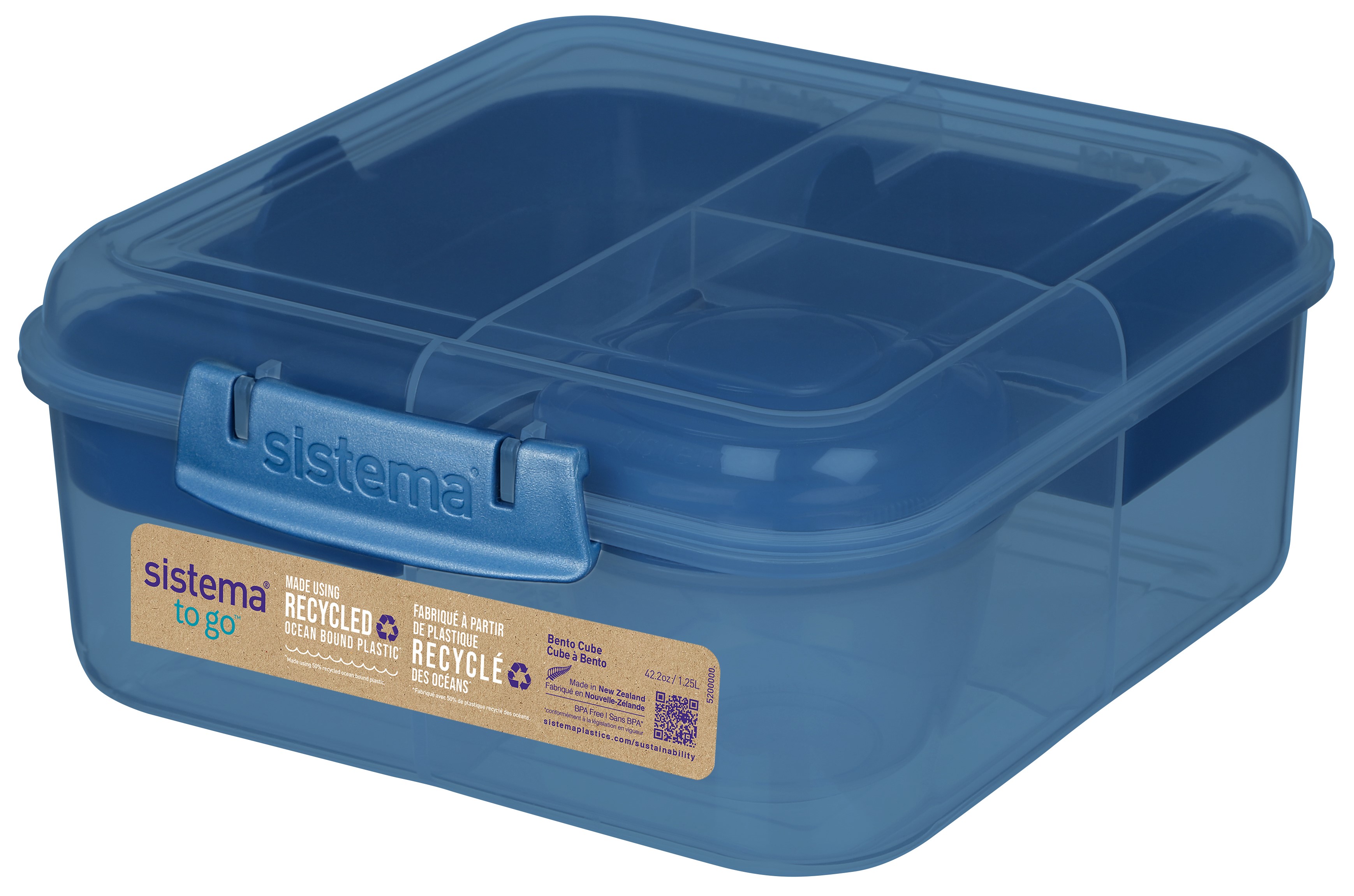 sistema To Go Box Bento Cube recyceltes PP 1,25 l 1 Stück