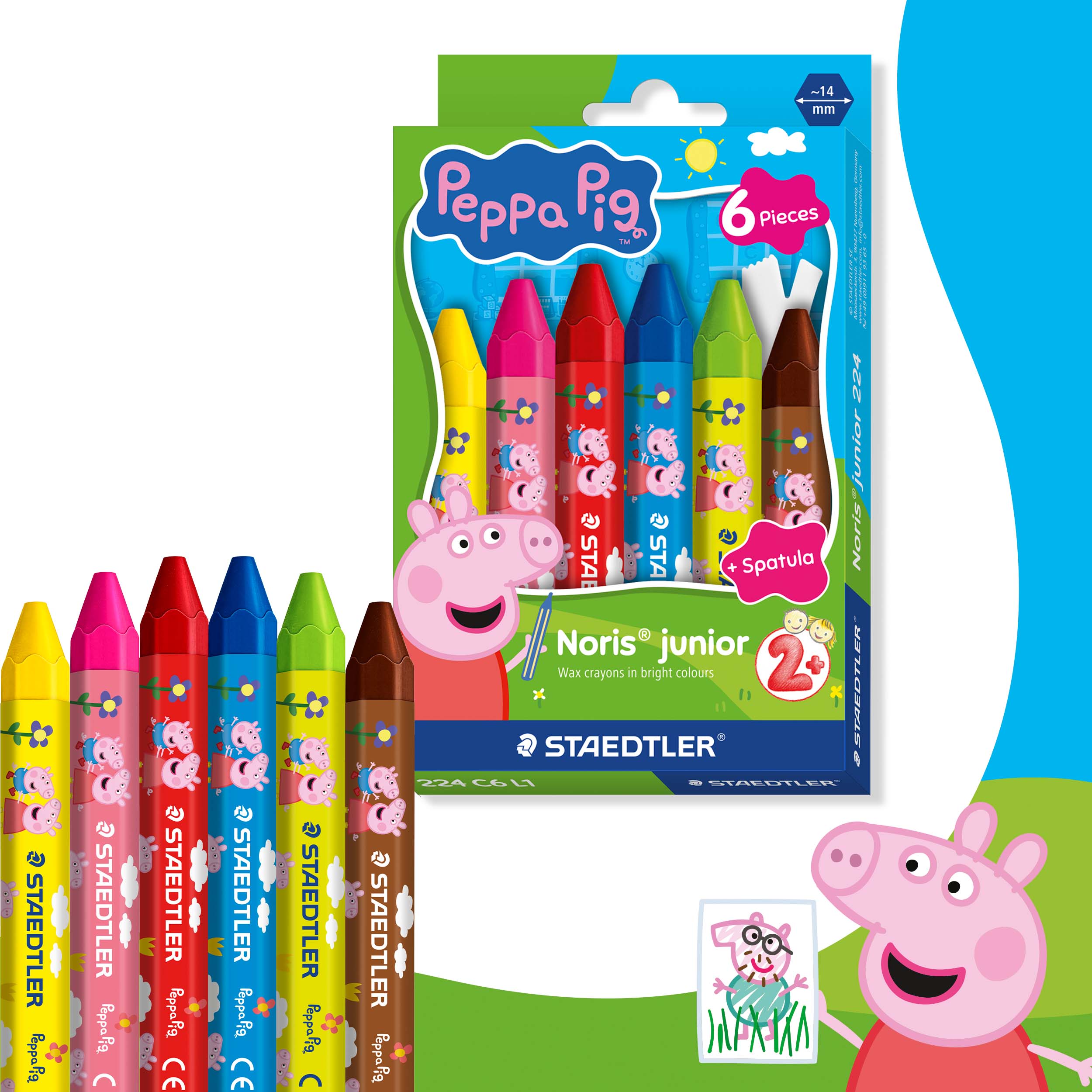 STAEDTLER Wachsmalkreide NJ Peppa 6ST Etui