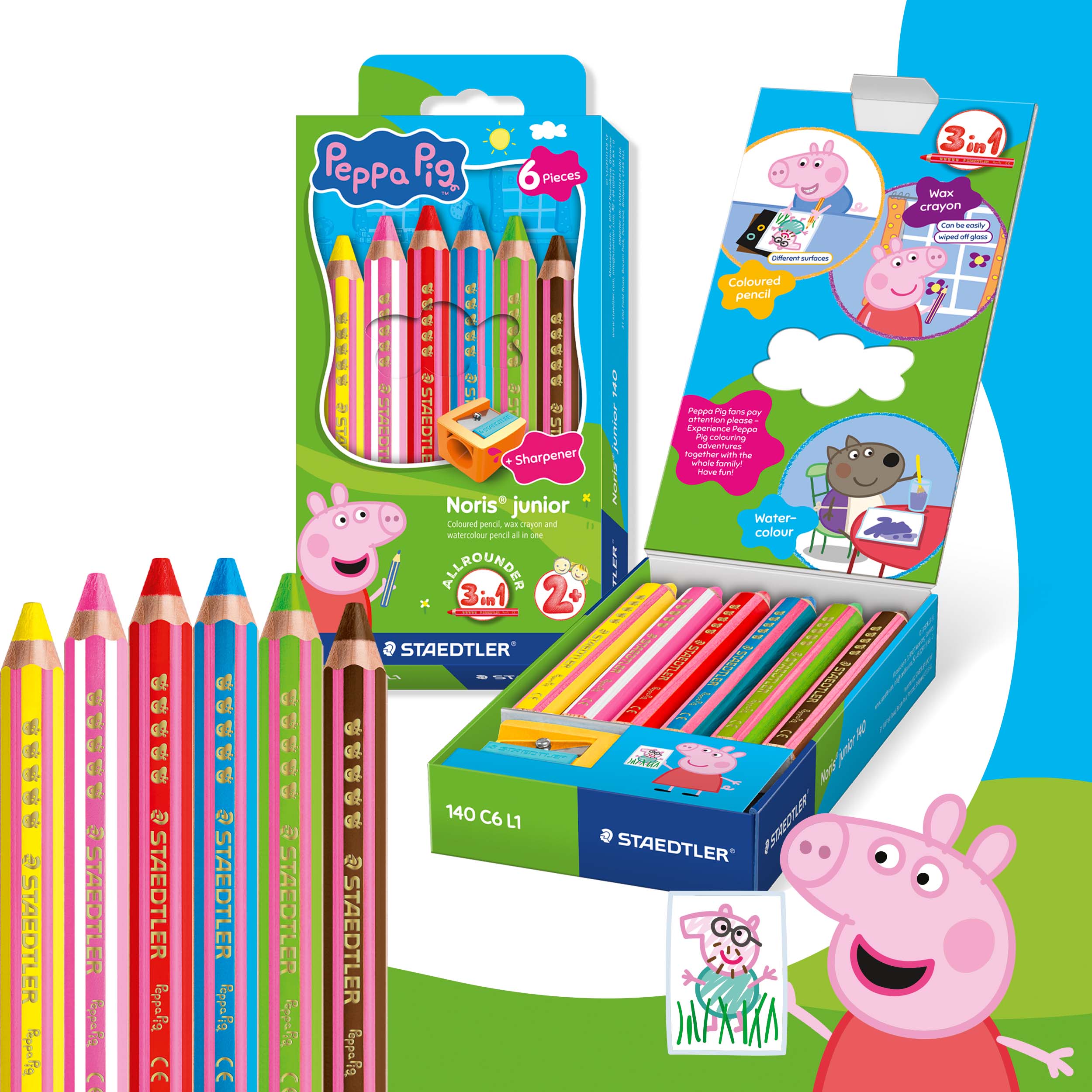 STAEDTLER Buntstift NJ Peppa 6ST 100% PEFC
