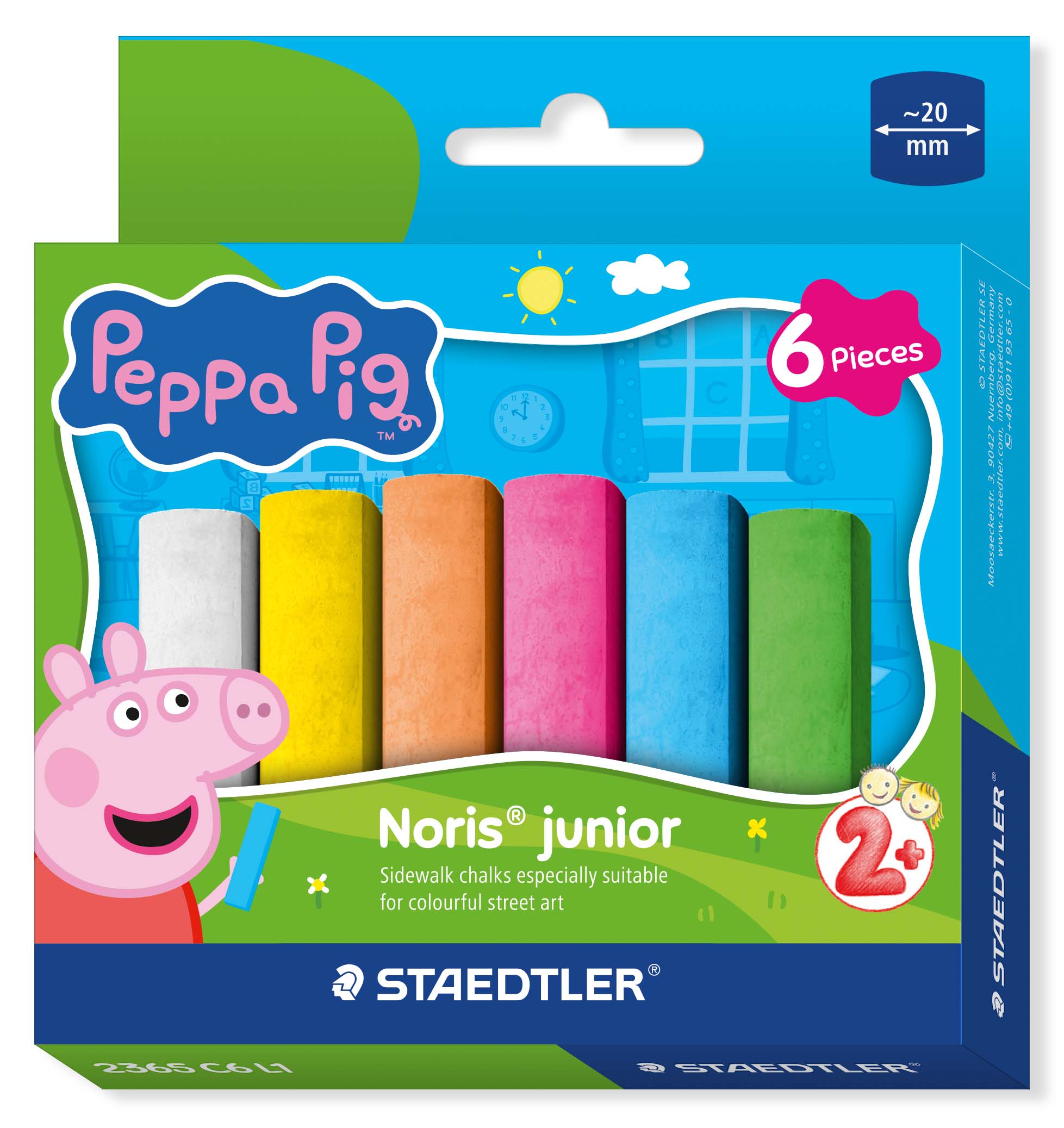 STAEDTLER Straßenmalkreide NJ Peppa 6ST Etui Zeichnen,Malen,Basteln