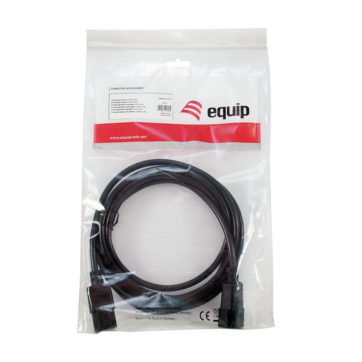 Equip Stromkabel C13 ->C14 Bu/St schwarz 1.50m