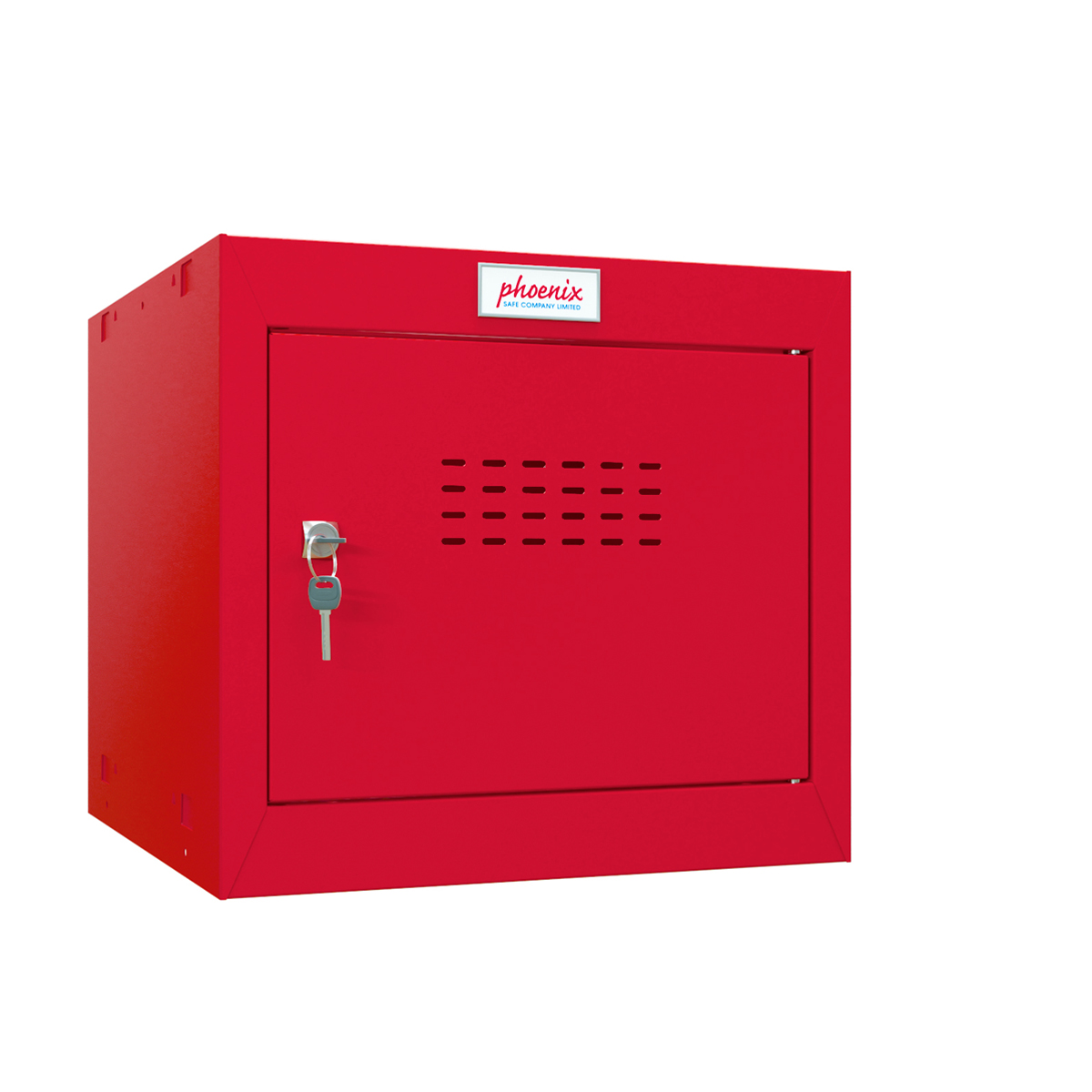 Phoenix Safe Würfelspind 44l klein Türschloss rot
