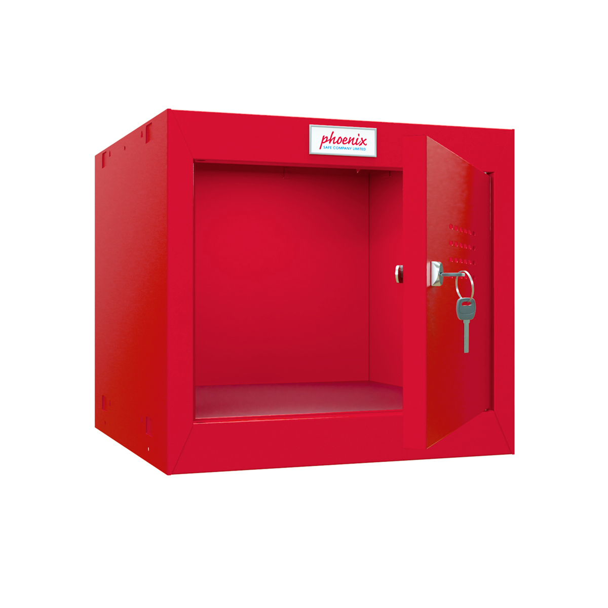 Phoenix Safe Würfelspind 44l klein Türschloss rot