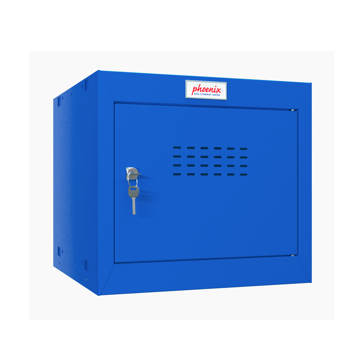 Phoenix Safe Würfelspind 44l klein Türschloss blau