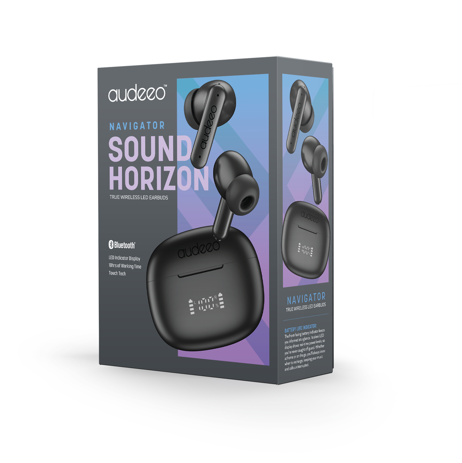 Audeeo True Wireless Earphones With LED Indicator AONAVIG