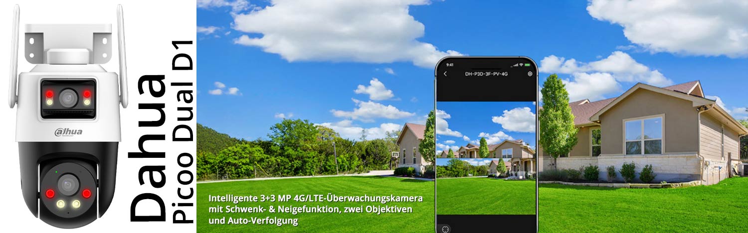 DAHUA Picoo Dual D1 4G 6MP Überwachungskamera Webcams