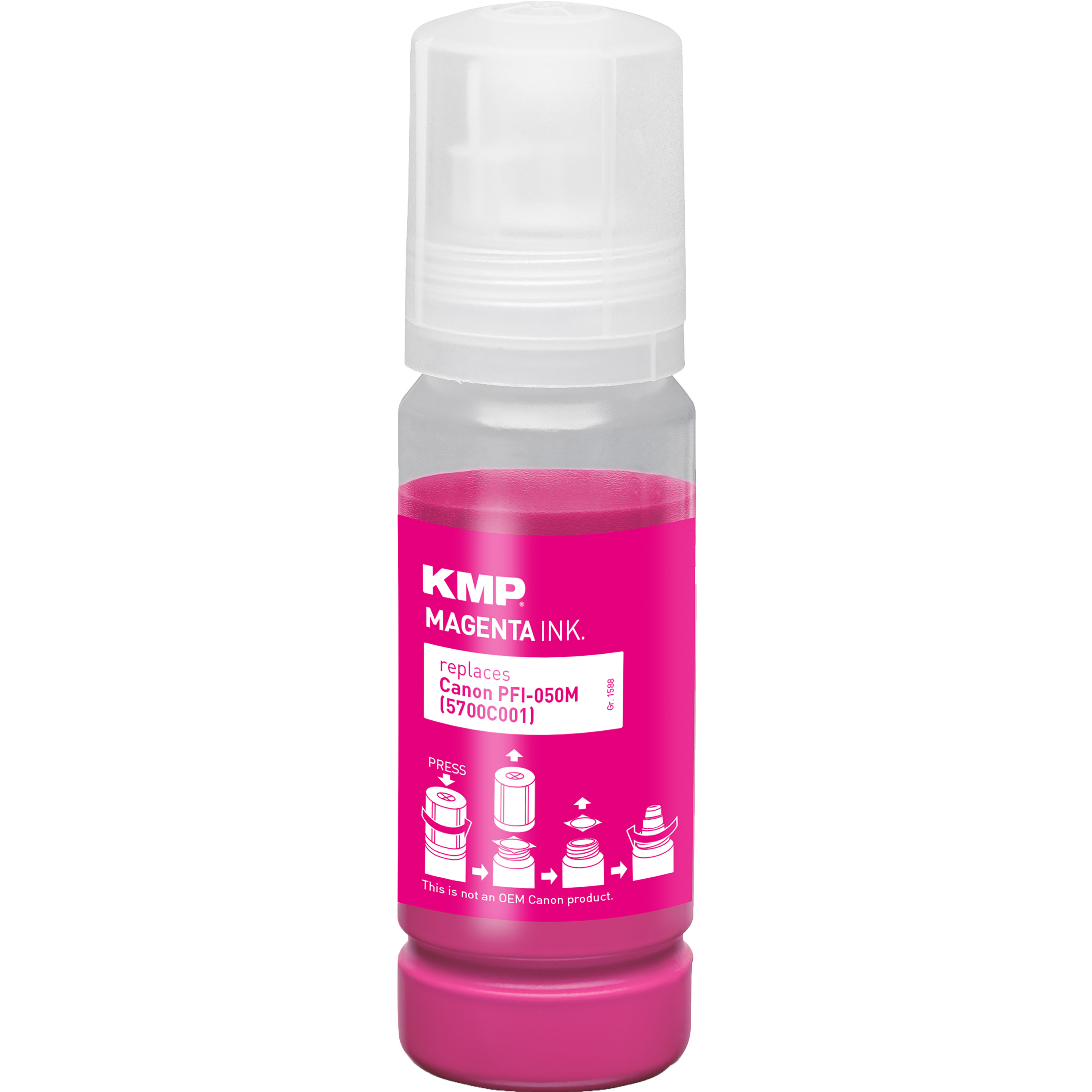 KMP Patrone Canon PFI050M (5700C001) magenta kompatibel