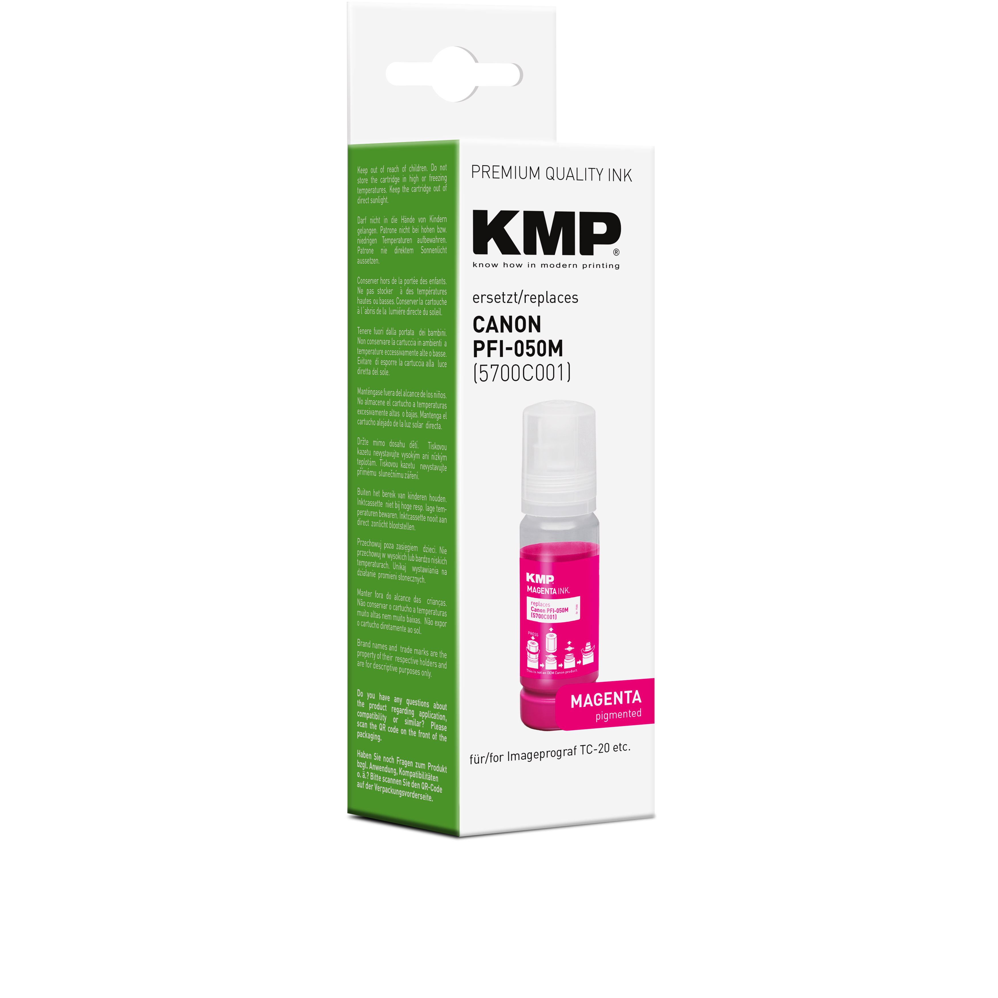 KMP Patrone Canon PFI050M (5700C001) magenta kompatibel