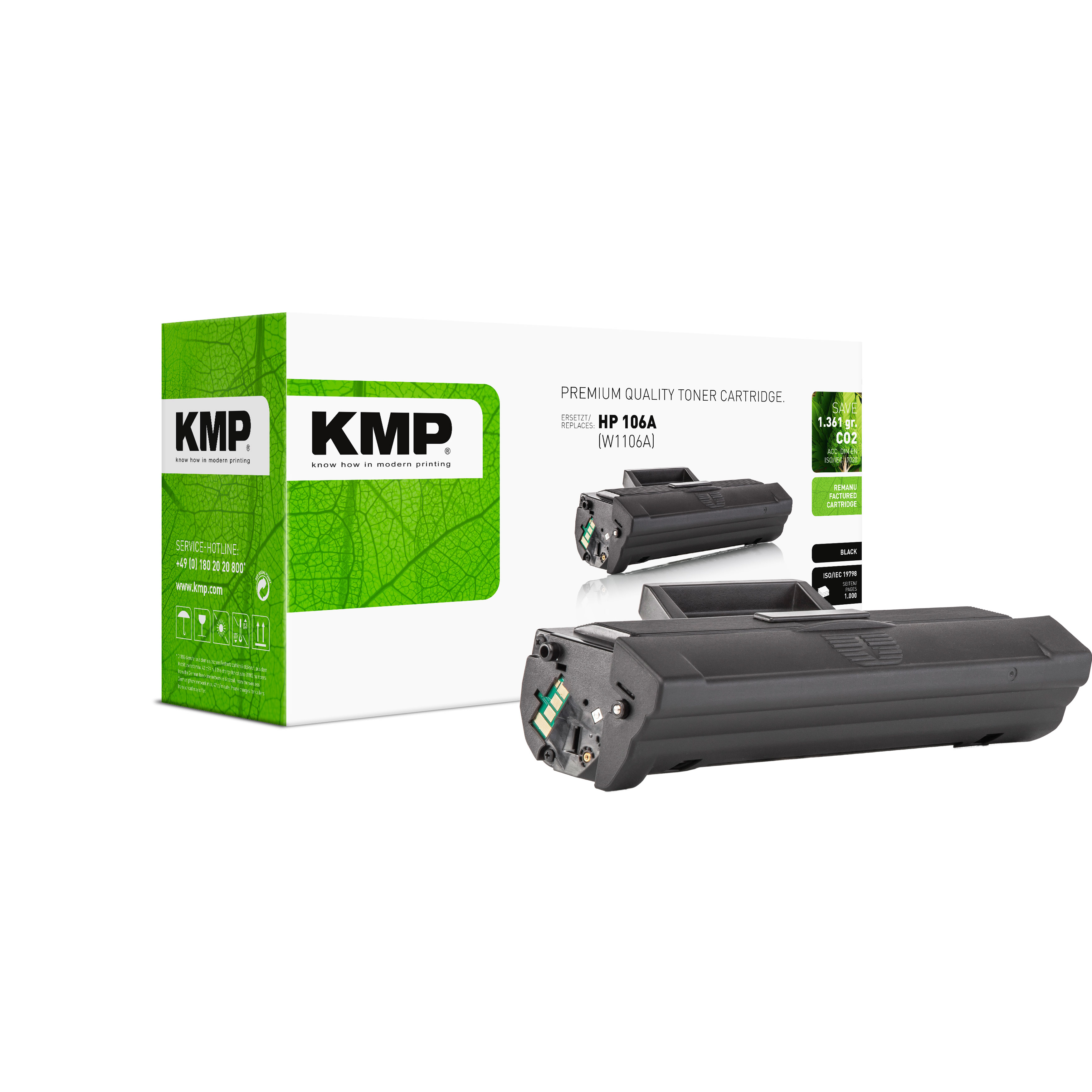 KMP Toner HP 106A W1106A      1000S black remanufactured