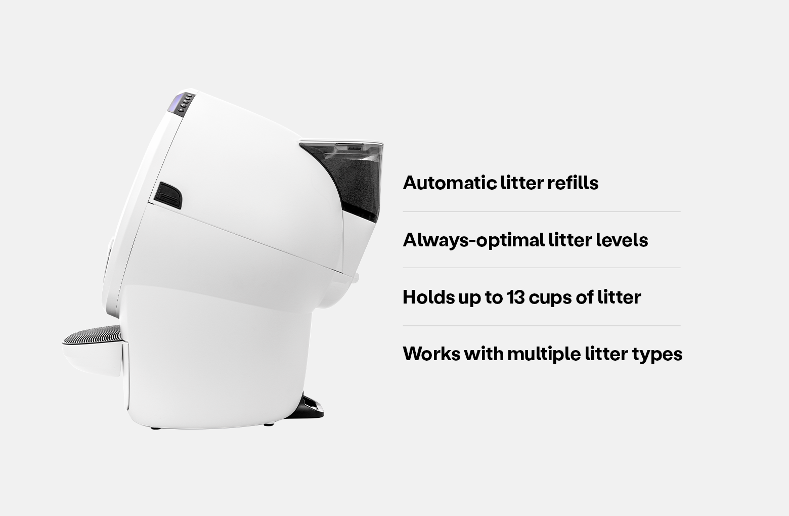 WHISKER LITTER HOPPER W/BONNET WHITE
