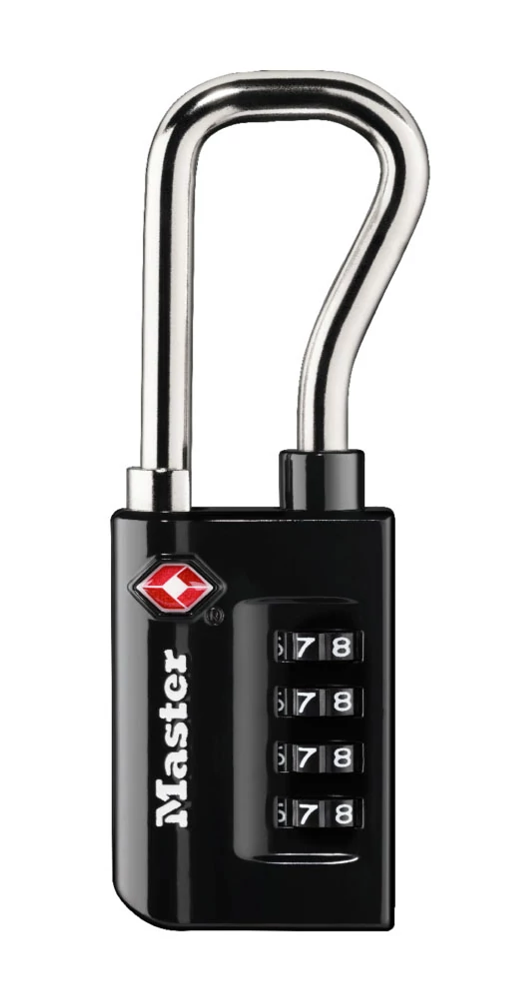 MASTER LOCK TSA Zahlenschloss Schwarz,  10,6 x 3,5 x 1,4 cm