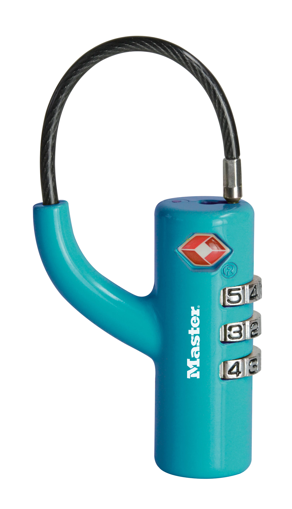 MASTER LOCK TSA Zahlenschloss Blau, 8,1 x 1,8 x 1,8 cm