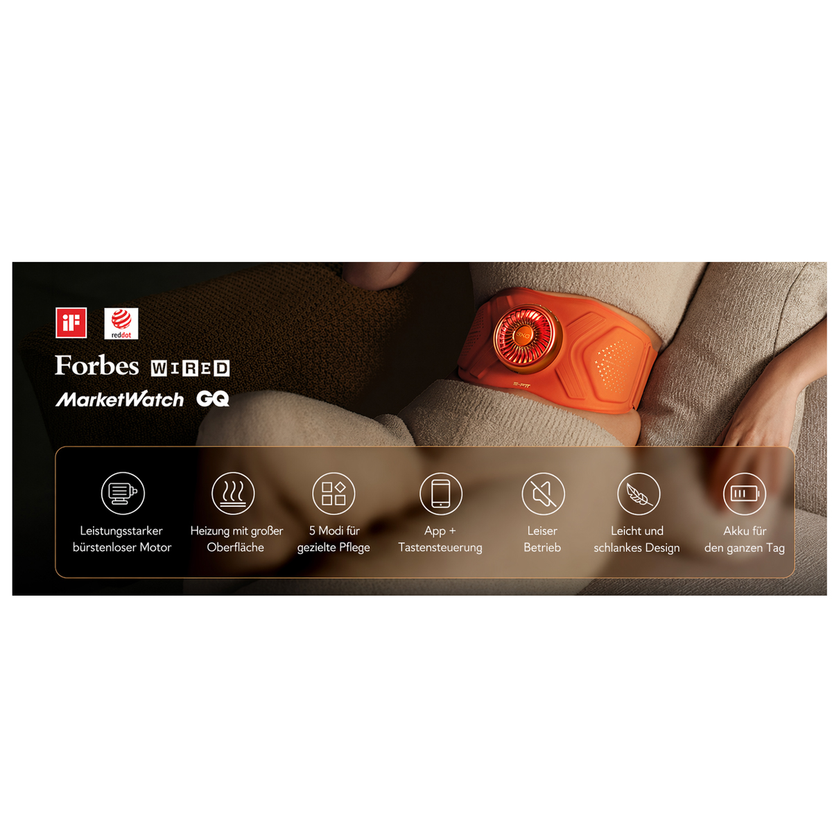 SKG Ultra Bauchband mit EMS QS700 Ultra